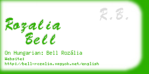 rozalia bell business card